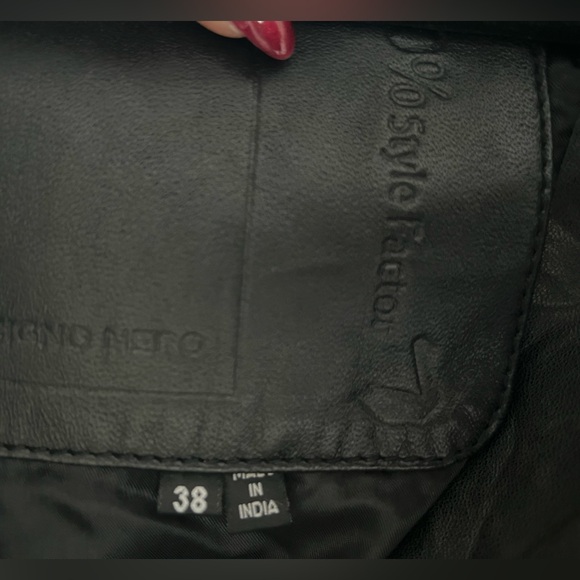 Black Cigno Nero Leather Jacket - Picture 6 of 7